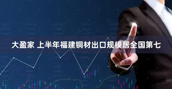 大盈家 上半年福建铜材出口规模居全国第七